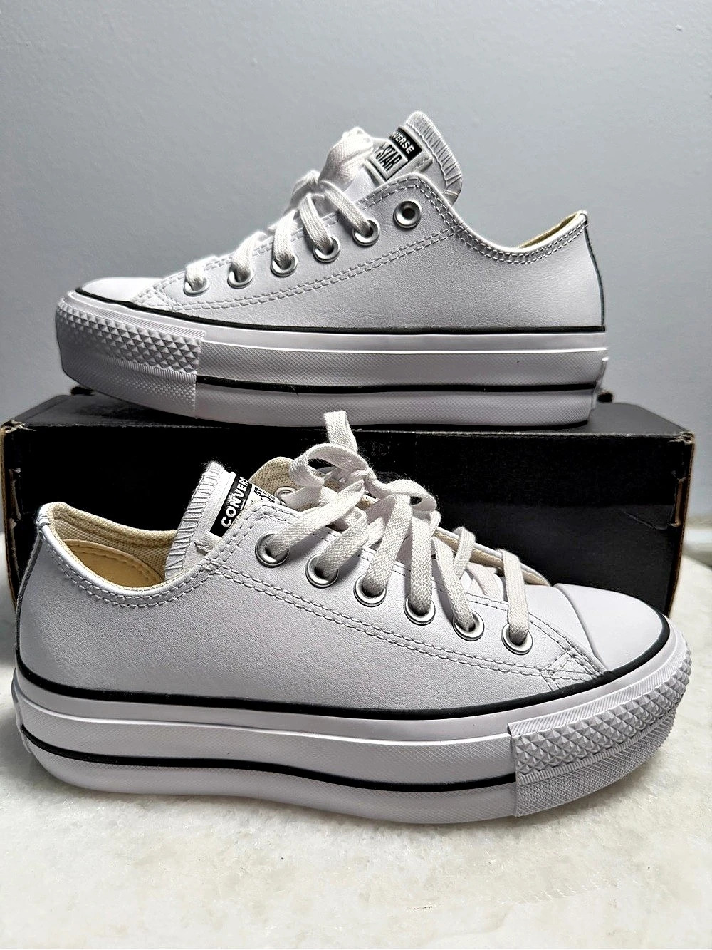 Converse Chuck Taylor All Star Lift Ox Platform Sneakers White US 5